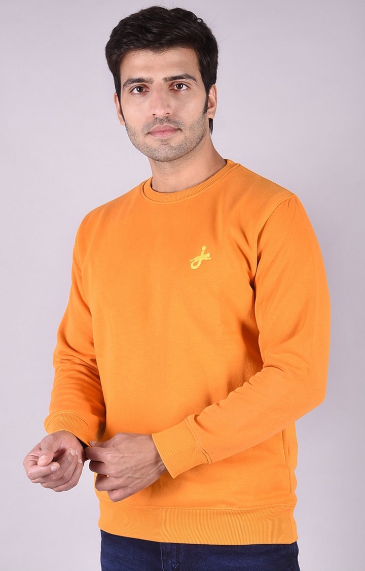 JAGURO | Trendy Men's Cotton Mustard Sweatshirt 2