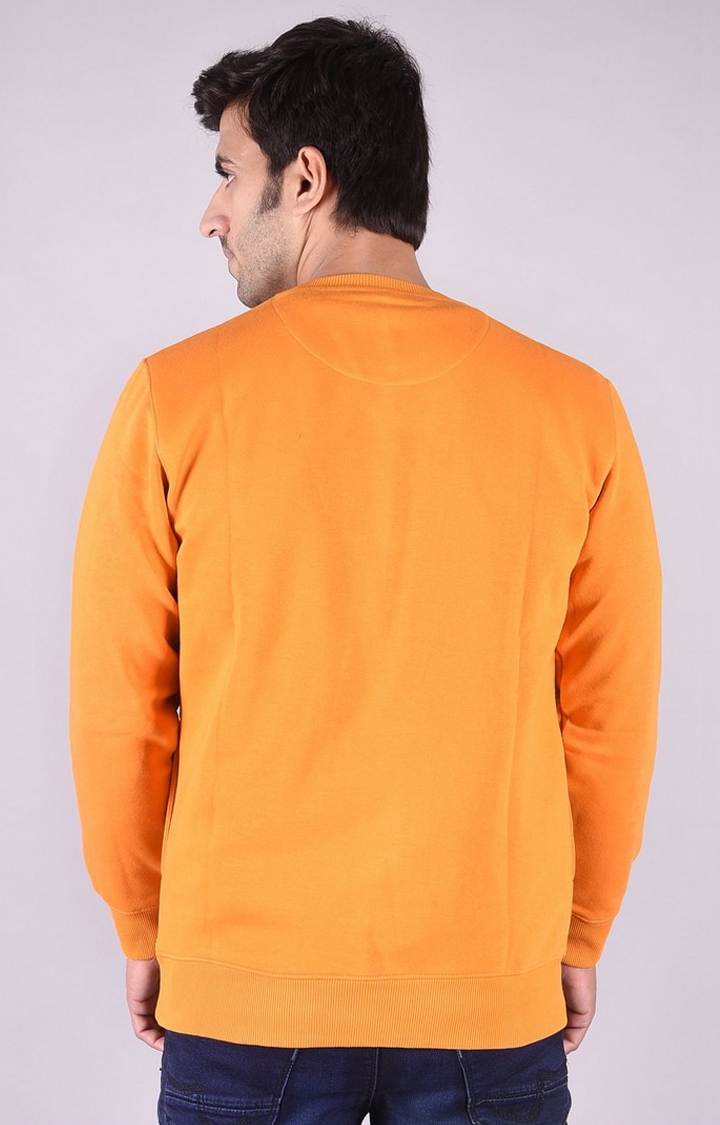 JAGURO | Trendy Men's Cotton Mustard Sweatshirt 3