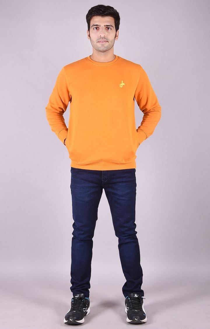 JAGURO | Trendy Men's Cotton Mustard Sweatshirt 1