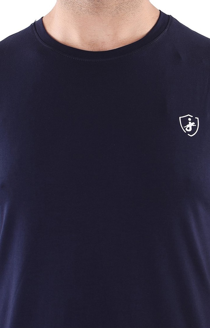 JAGURO | Blue Solid T-Shirt 5