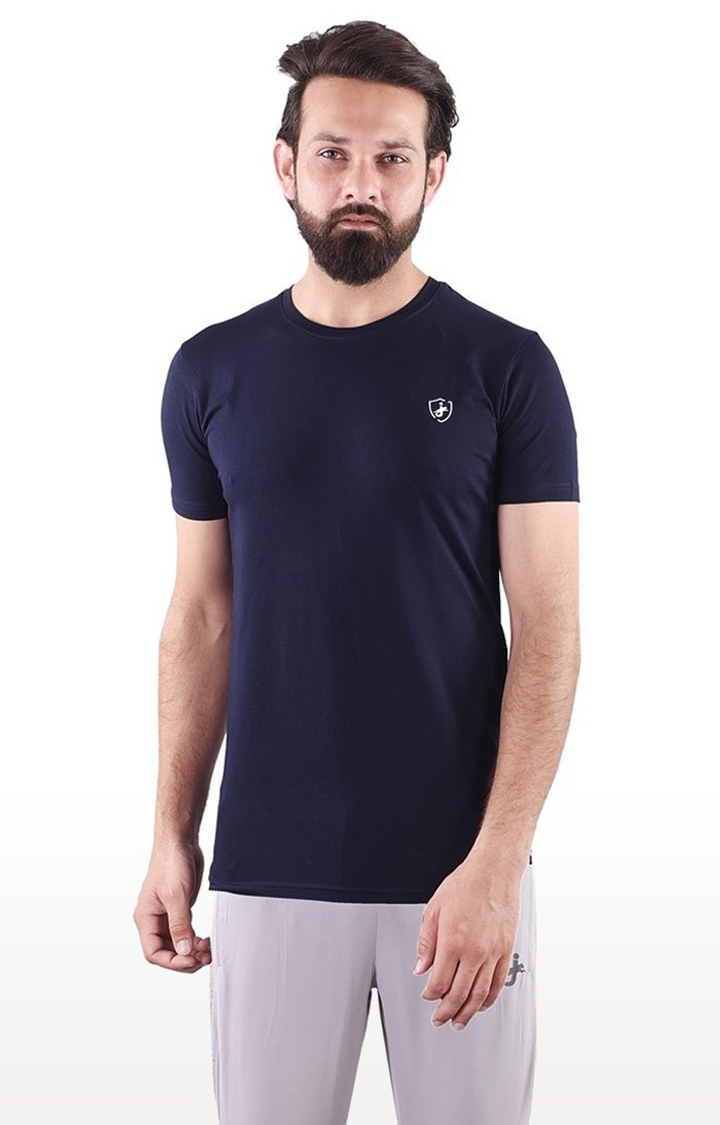JAGURO | Blue Solid T-Shirt 0