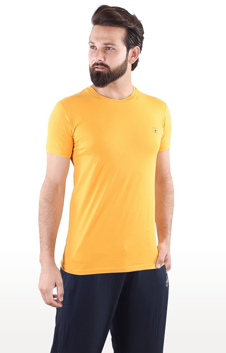 JAGURO | Yellow Solid T-Shirt 3