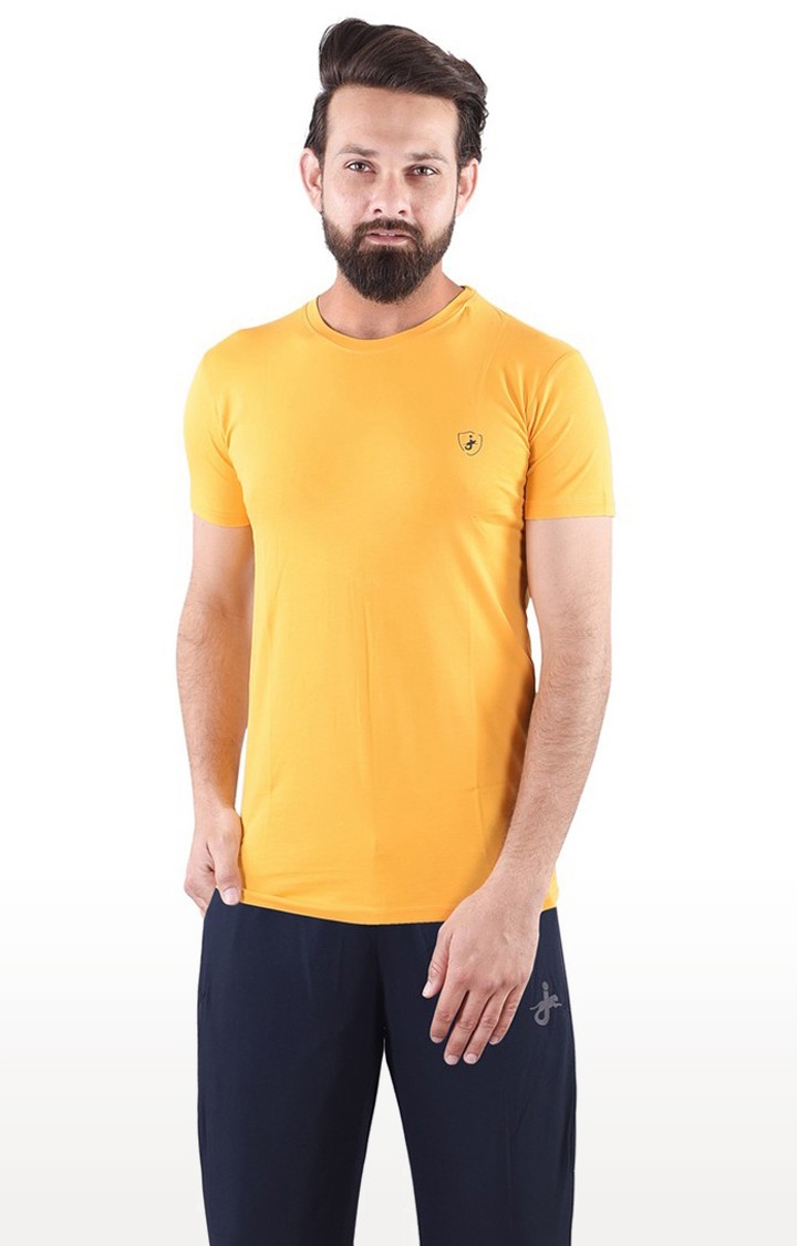 JAGURO | Yellow Solid T-Shirt 0