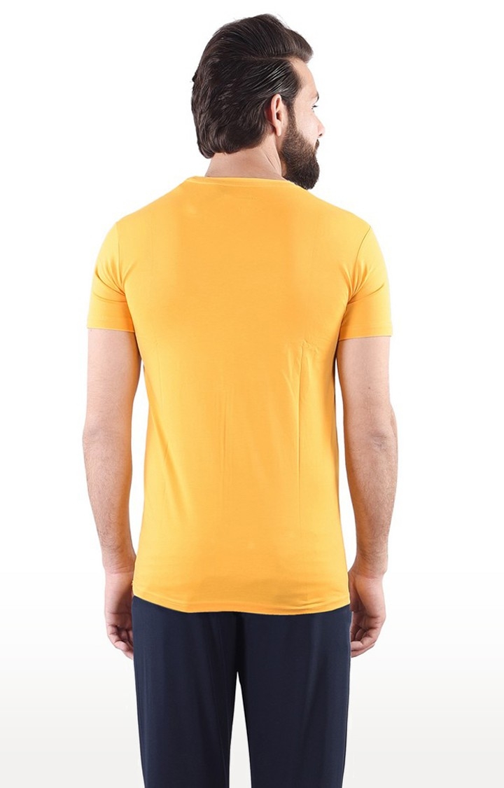 JAGURO | Yellow Solid T-Shirt 4