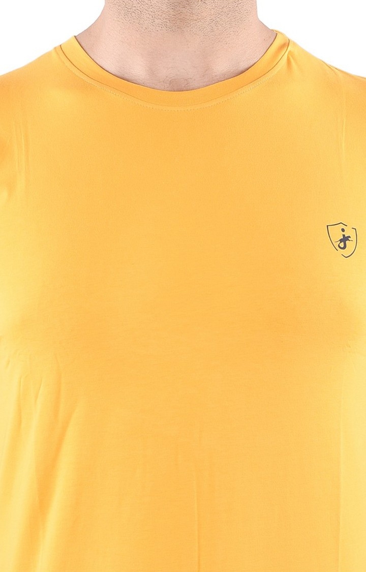 JAGURO | Yellow Solid T-Shirt 5