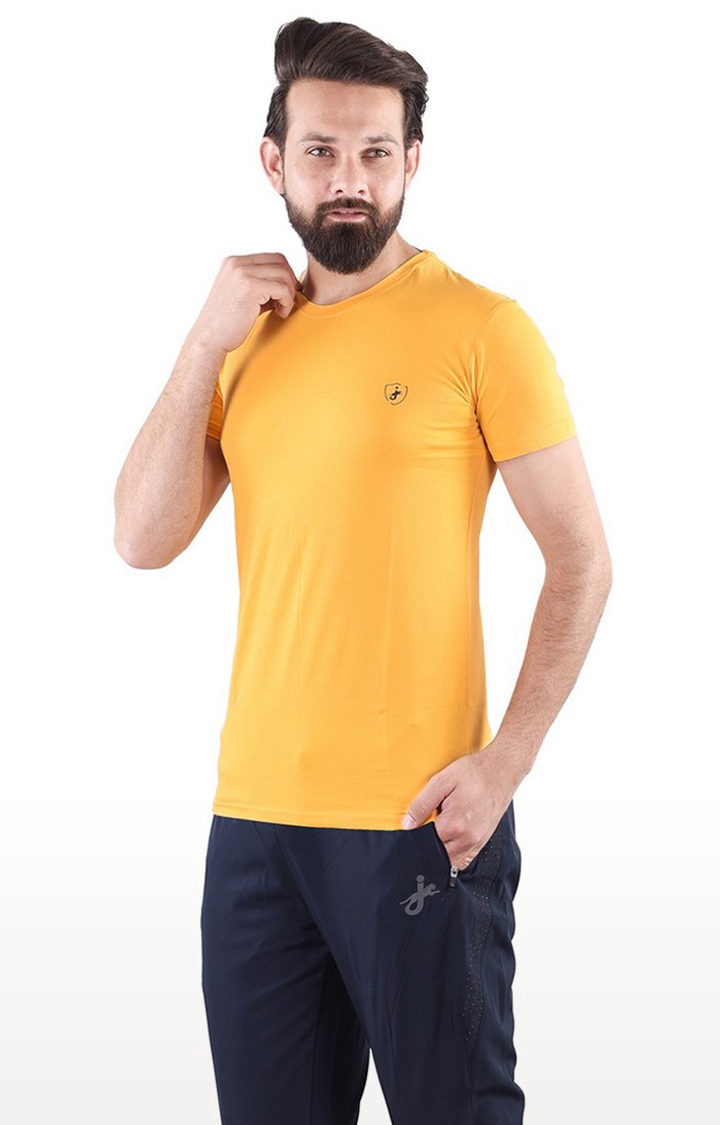 JAGURO | Yellow Solid T-Shirt 2