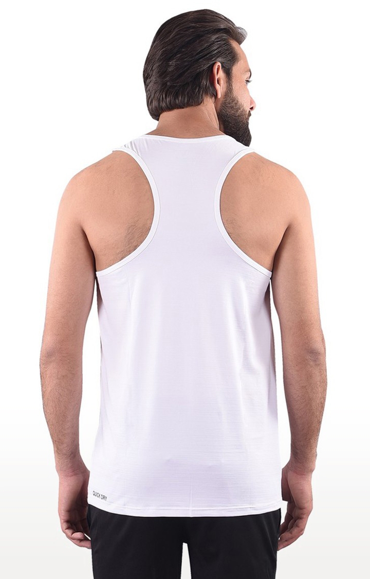 JAGURO | White Solid Activewear T-Shirt 3