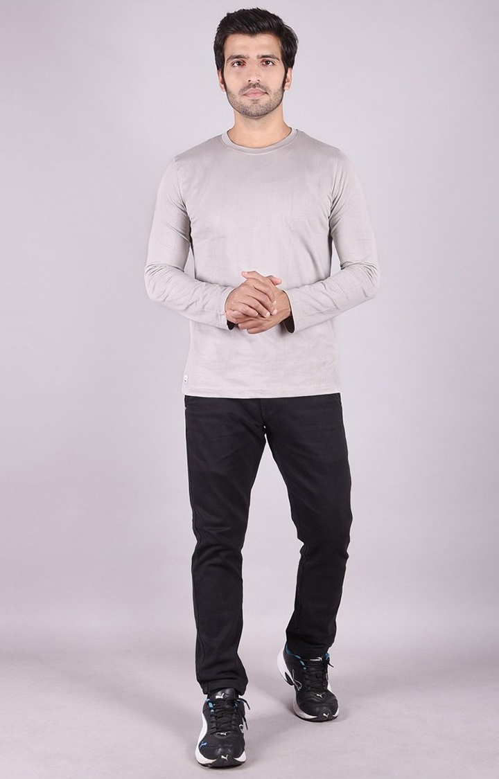 JAGURO | Grey Solid T-Shirt 1