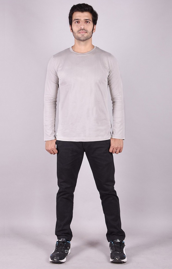 JAGURO | Grey Solid T-Shirt 2