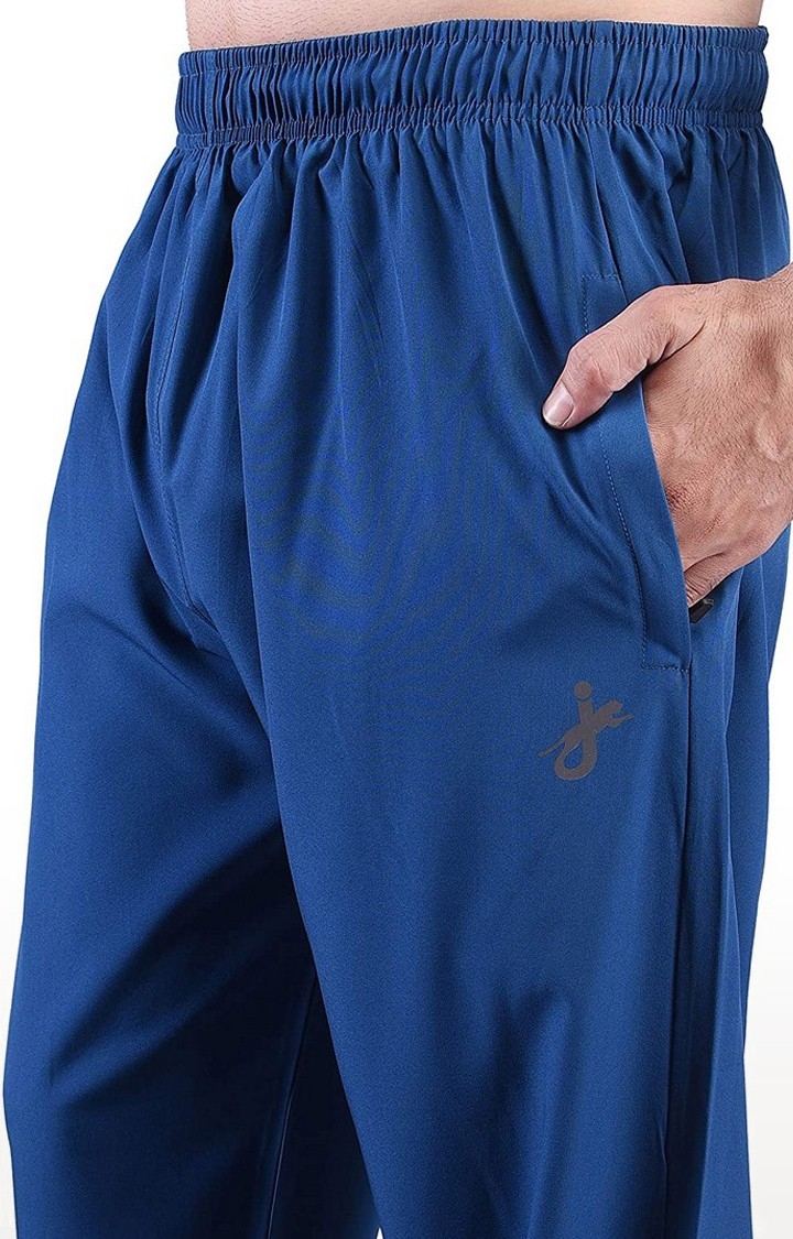 JAGURO | Royal Blue Polyester Solid Track pant 3