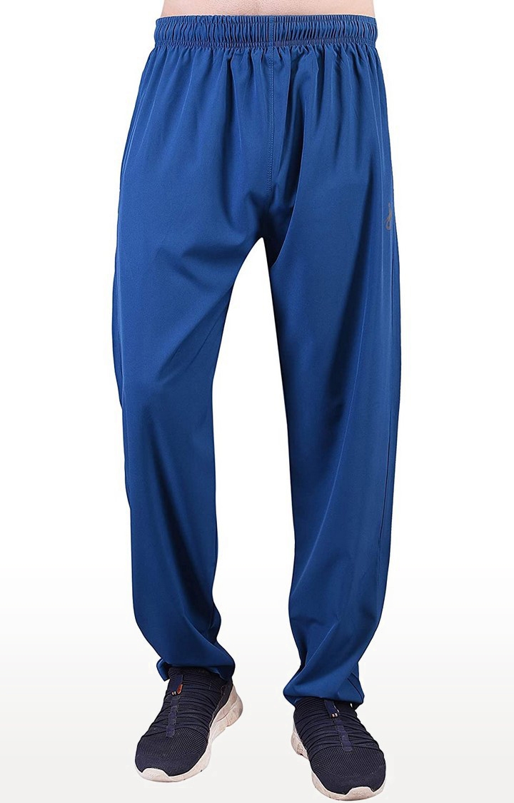 JAGURO | Royal Blue Polyester Solid Track pant 0