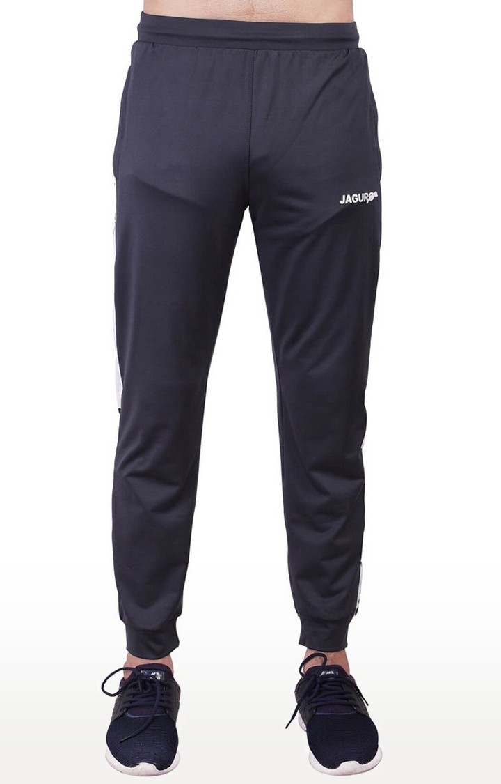 JAGURO | Grey Polyester Solid Joggers 0