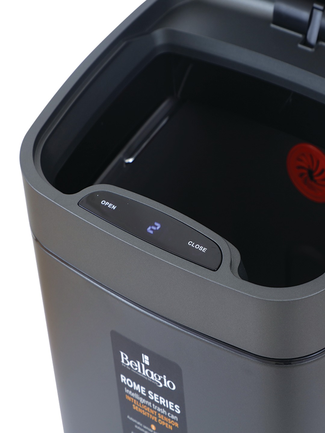 Bellagio Titanium Grey 9L Sensor 410High-Quality Stainless Steel Intelligent Trash Can/DustBin