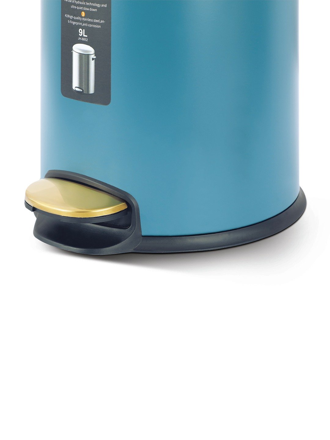 Bellagio Lavender Blue 9L Dustbin 410High-Quality Stainless Steel Pedal Trash Can/DustBin With Plastic Bucket