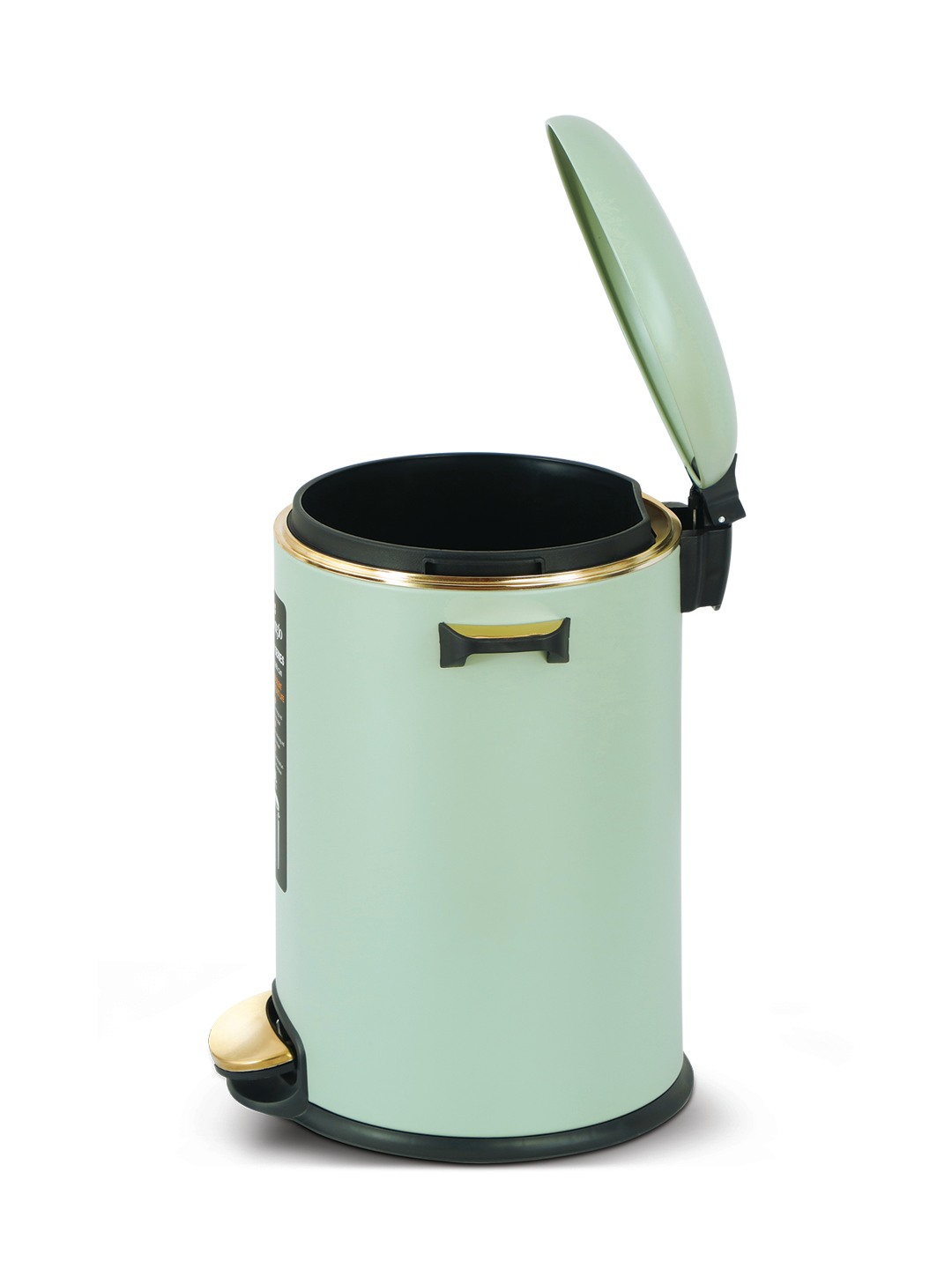 Bellagio Matcha Green 9L Dustbin 410High-Quality Stainless Steel Pedal Trash Can/DustBin With Plastic Bucket
