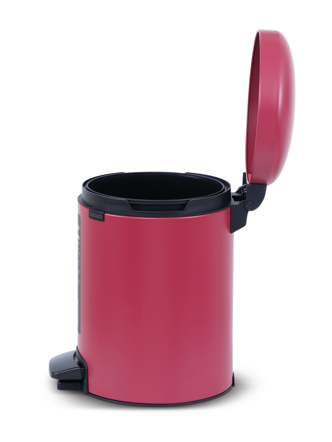Bellagio Red 6L Dustbin 410High-Quality Stainless Steel Pedal Trash Can/DustBin With Plastic Bucket
