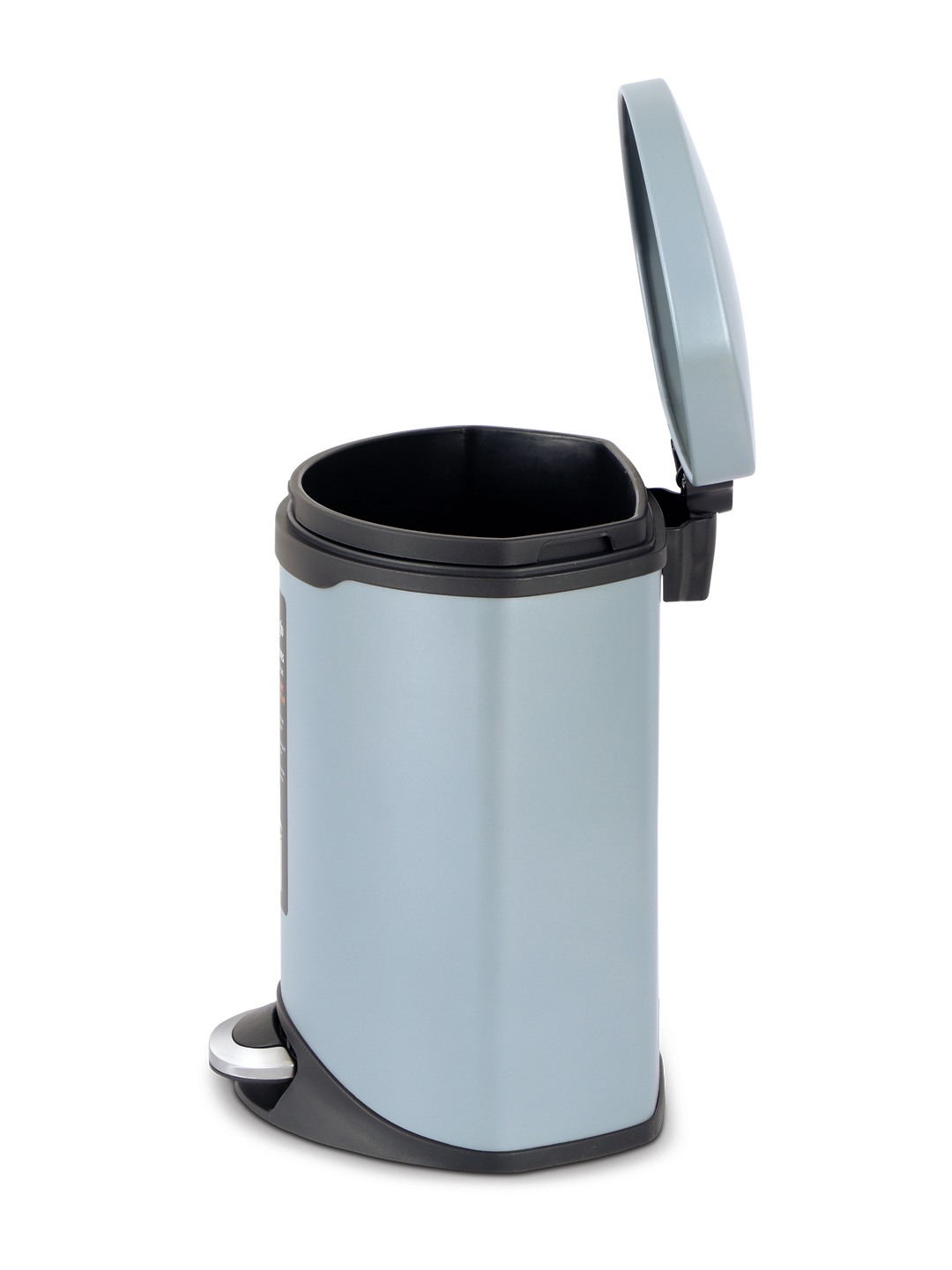 Bellagio Light Grey 6L Dustbin 410High-Quality Stainless Steel Pedal Trash Can/DustBin With Plastic Bucket