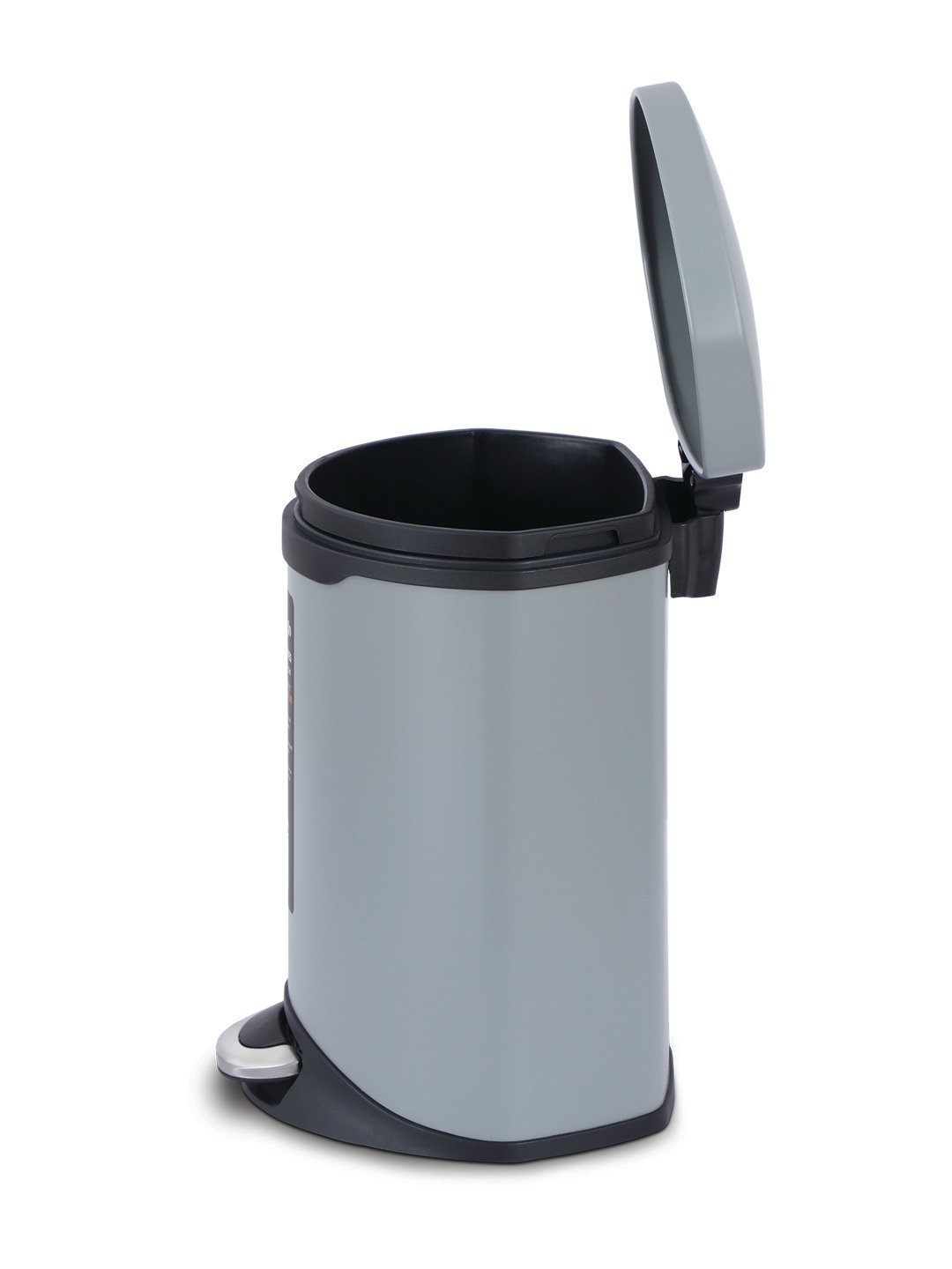 Bellagio Titanum Grey 6L Dustbin 410High-Quality Stainless Steel Pedal Trash Can/DustBin With Plastic Bucket
