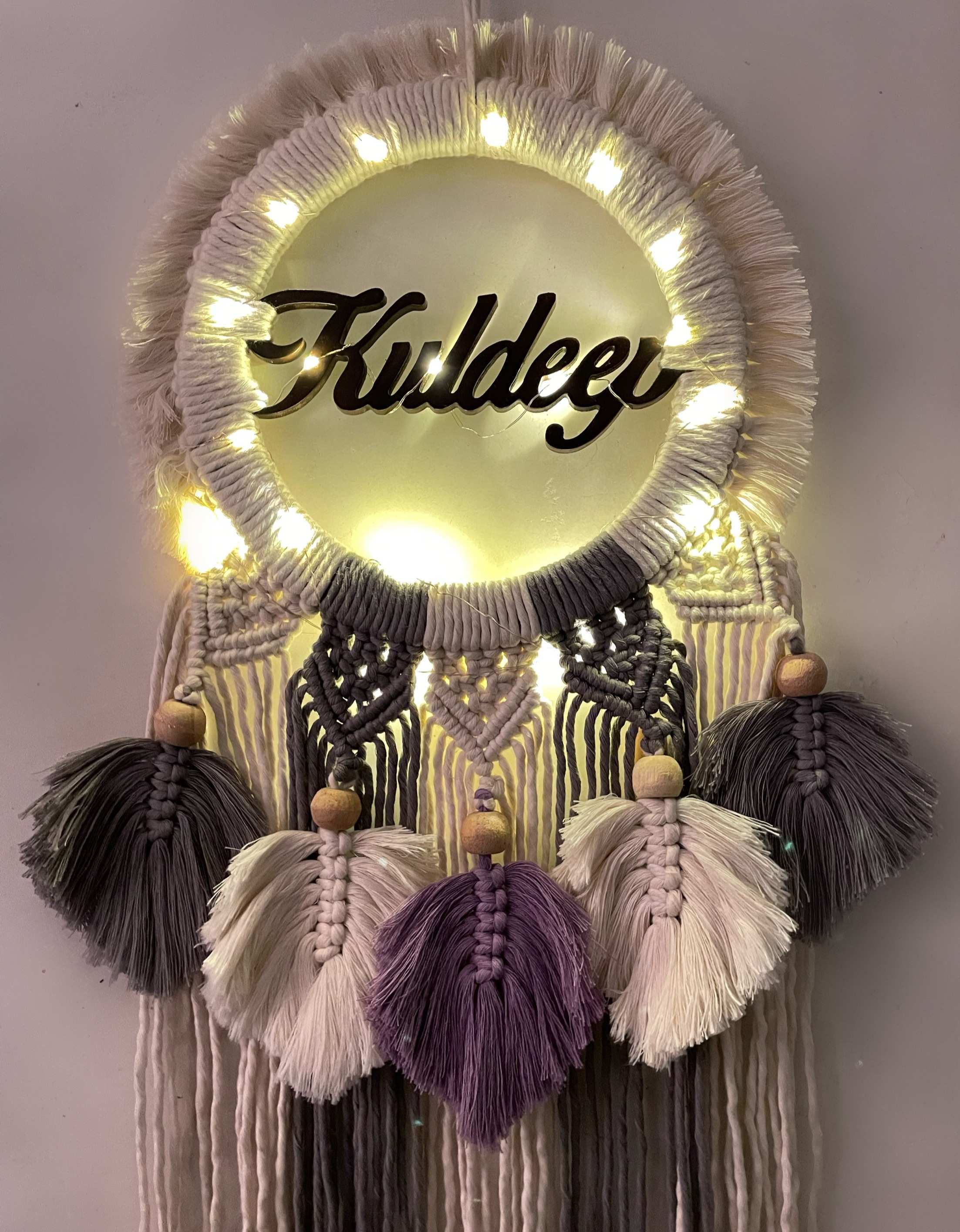 Triple Colored Dreamcatcher with Name personalisation