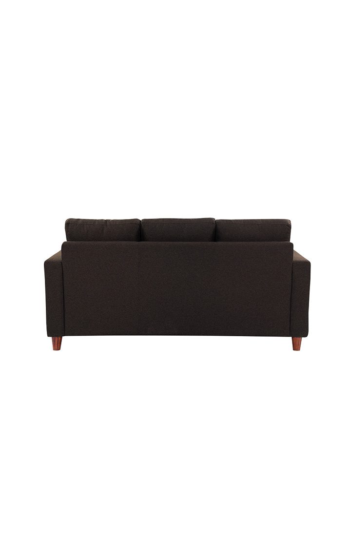 neudot Roman Sofa for Living Room |3 Persons Sofa|Premium Fabric with Cushioned Armrest | Solid Wood Frame|3 Seater in Chocolate Brown Color
