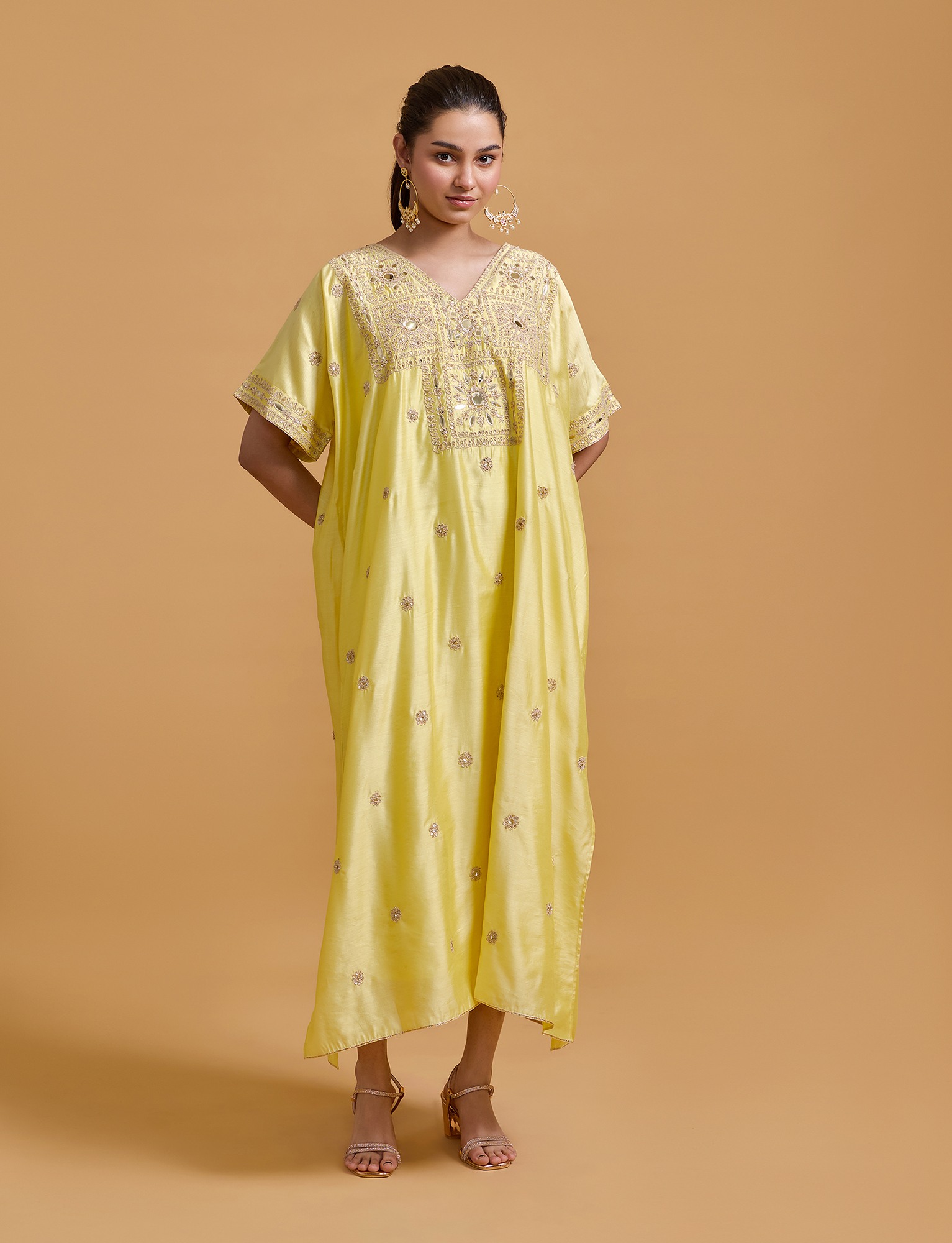 Zeenat Yellow Kaftan