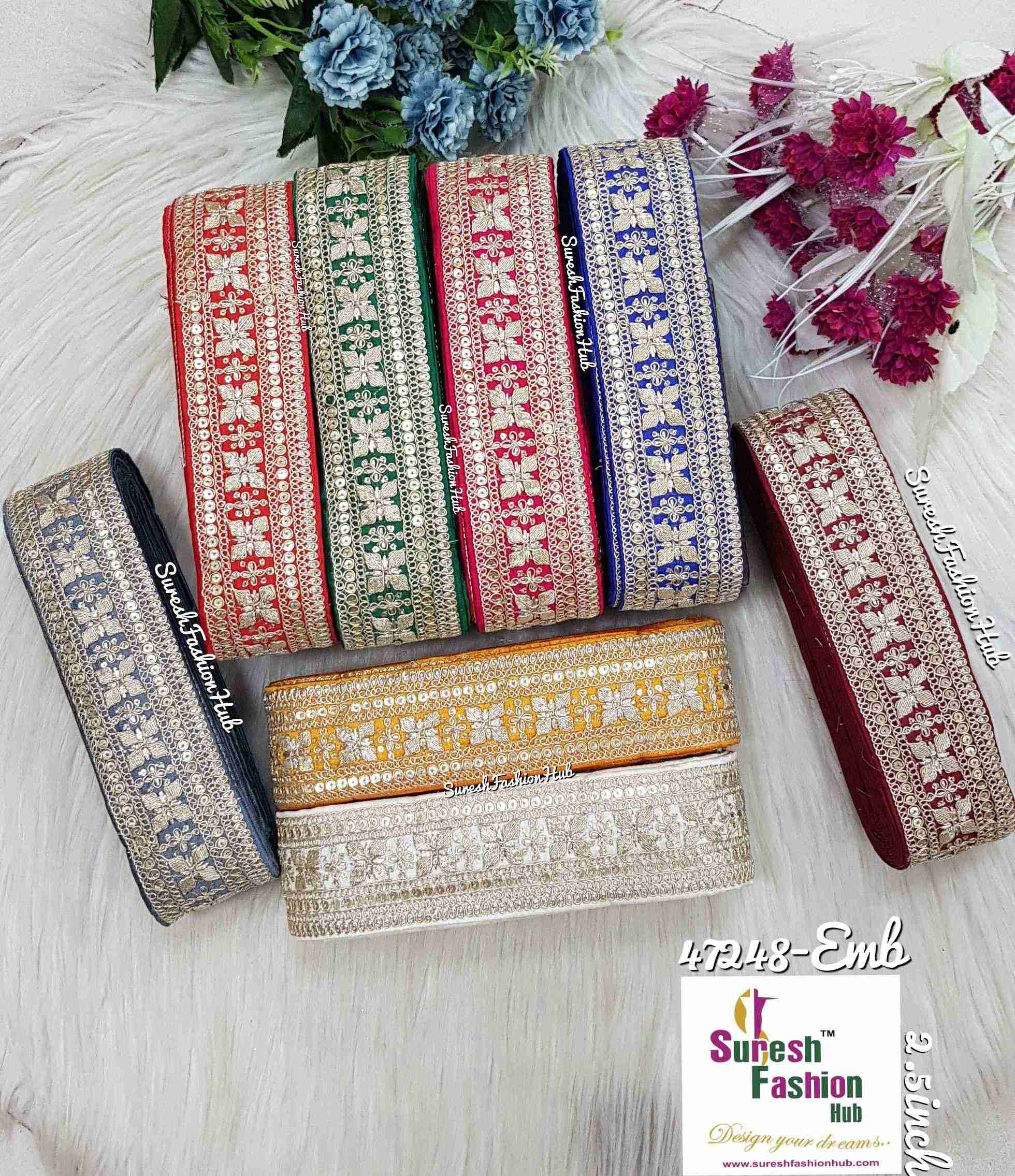 Exquisite Pearl  Maharani  Embroidered Lace