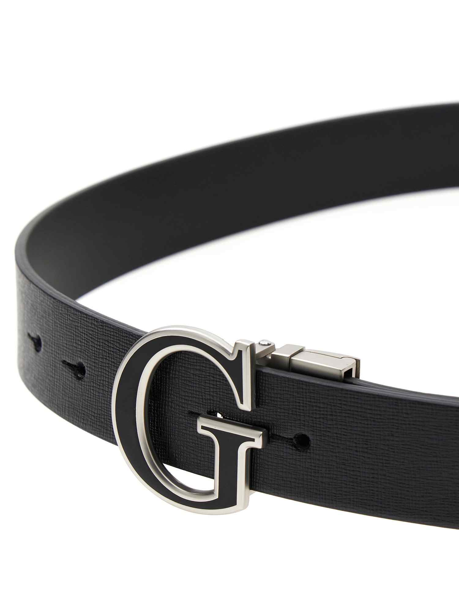 Guess Black Leather Solid Men Belt