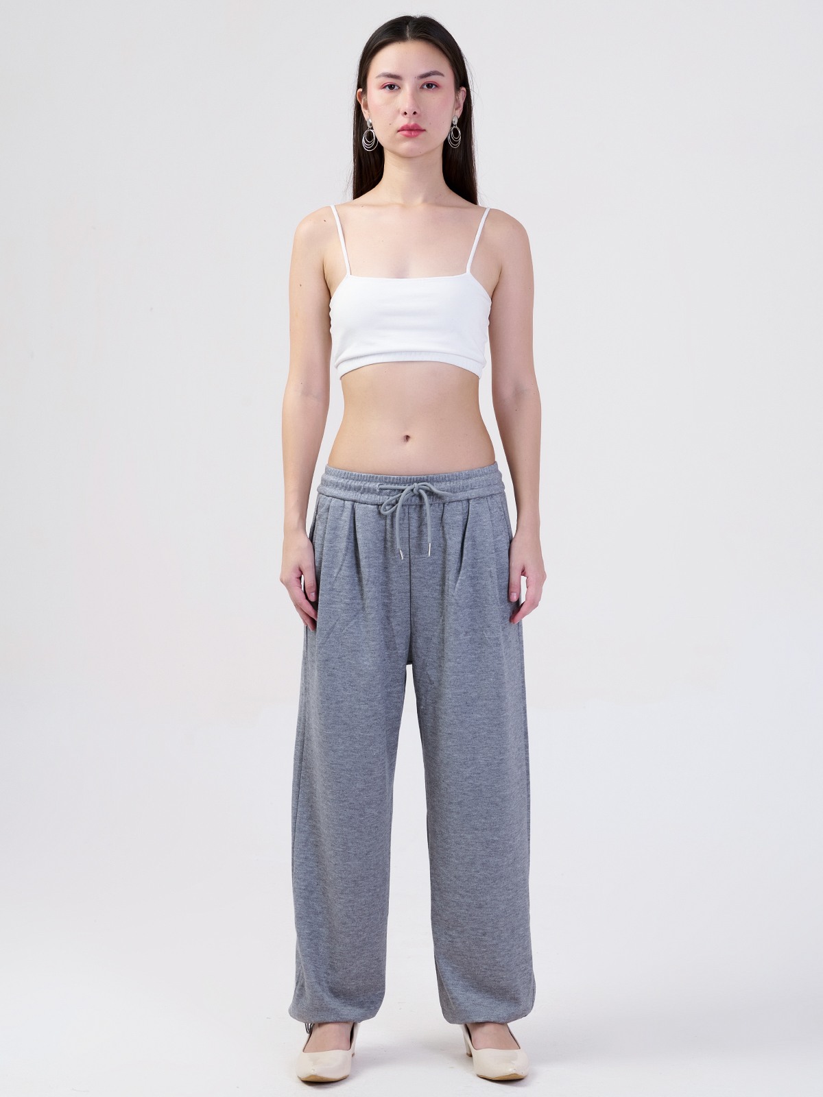 ALBION SMART LADIES GREY HAREM PANT