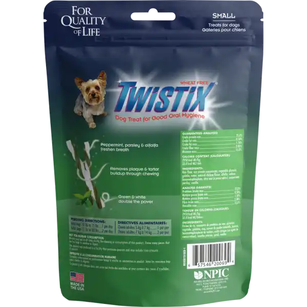 Twistix Vanilla Mint Flavour Small Dog Treats