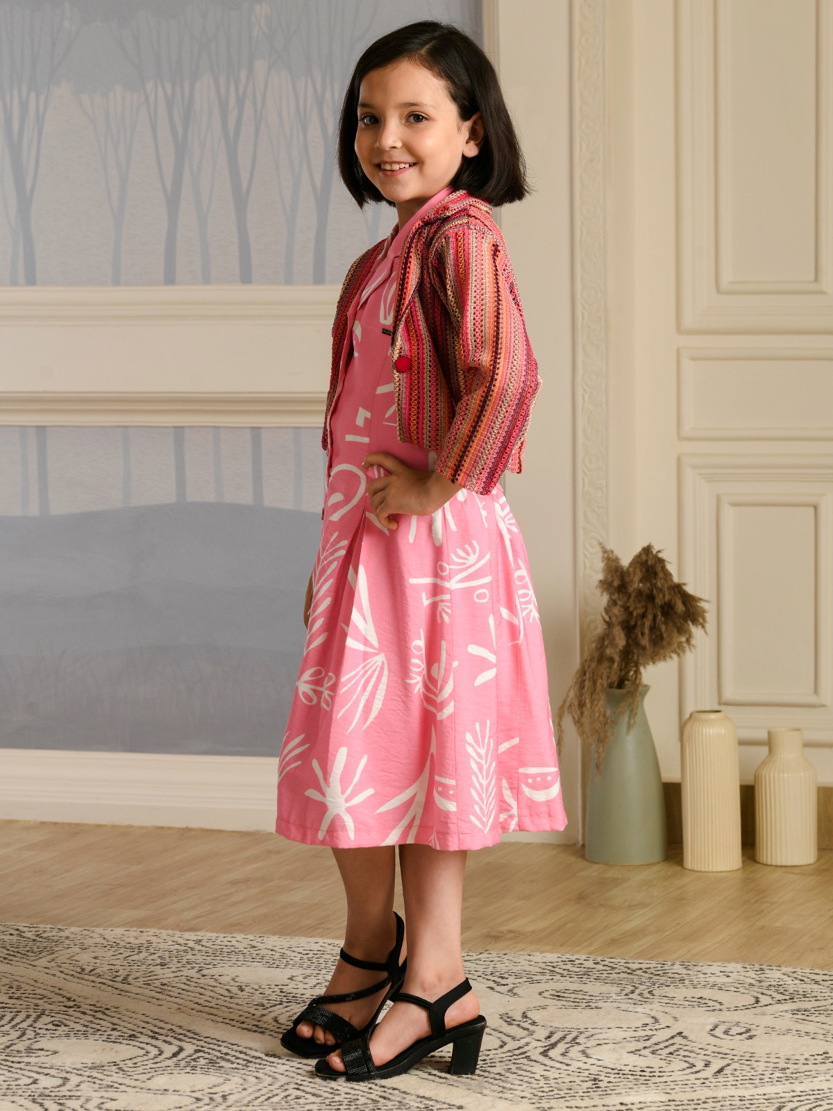 ALBION PREMIUM GIRLS TINY BABY PINK FROCK