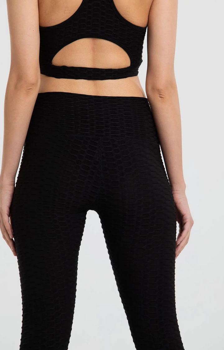 Buy Cava Athleisure Solid Black Snatched Leggings online