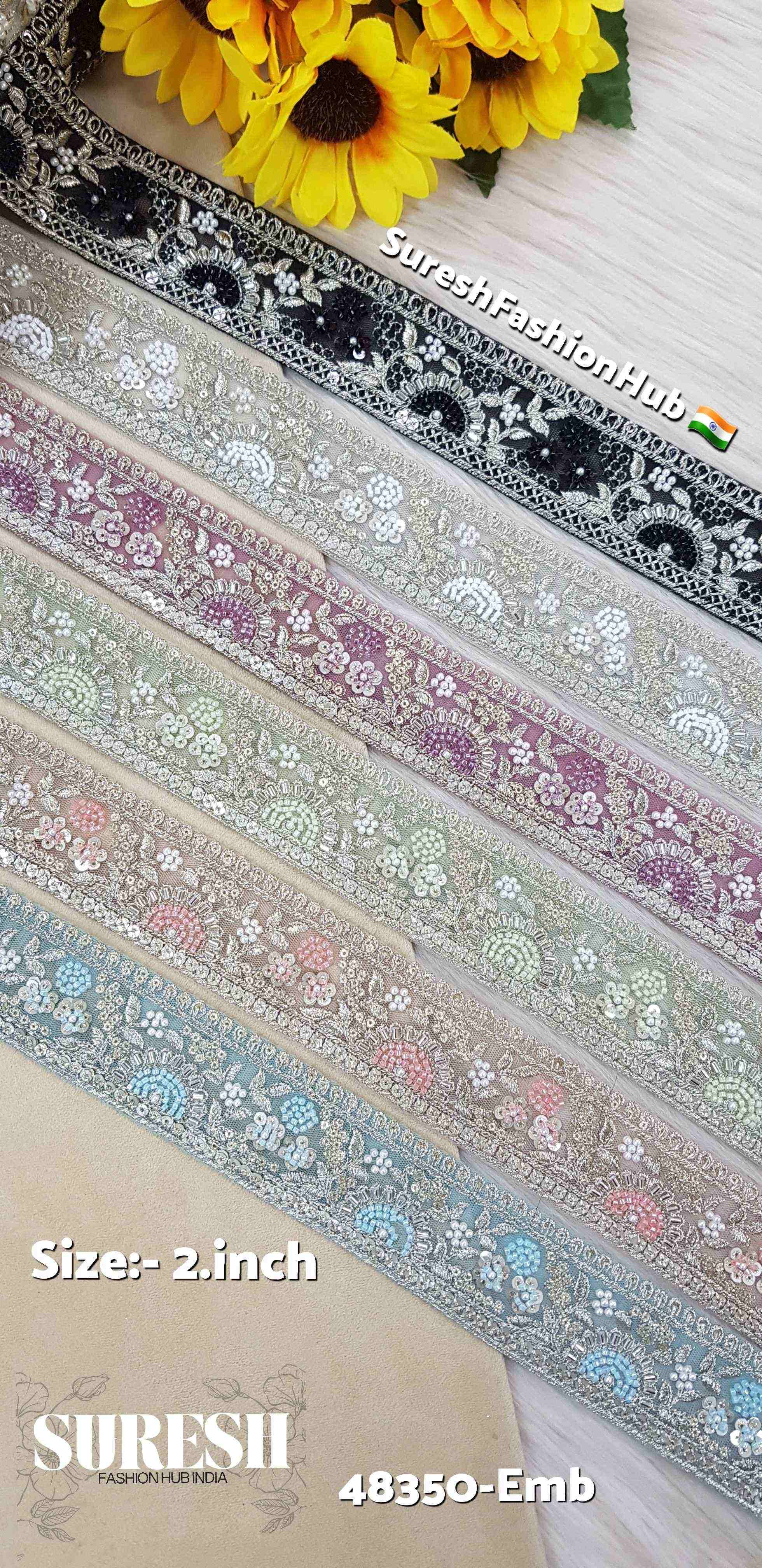  Floral Net Embroidered Lace