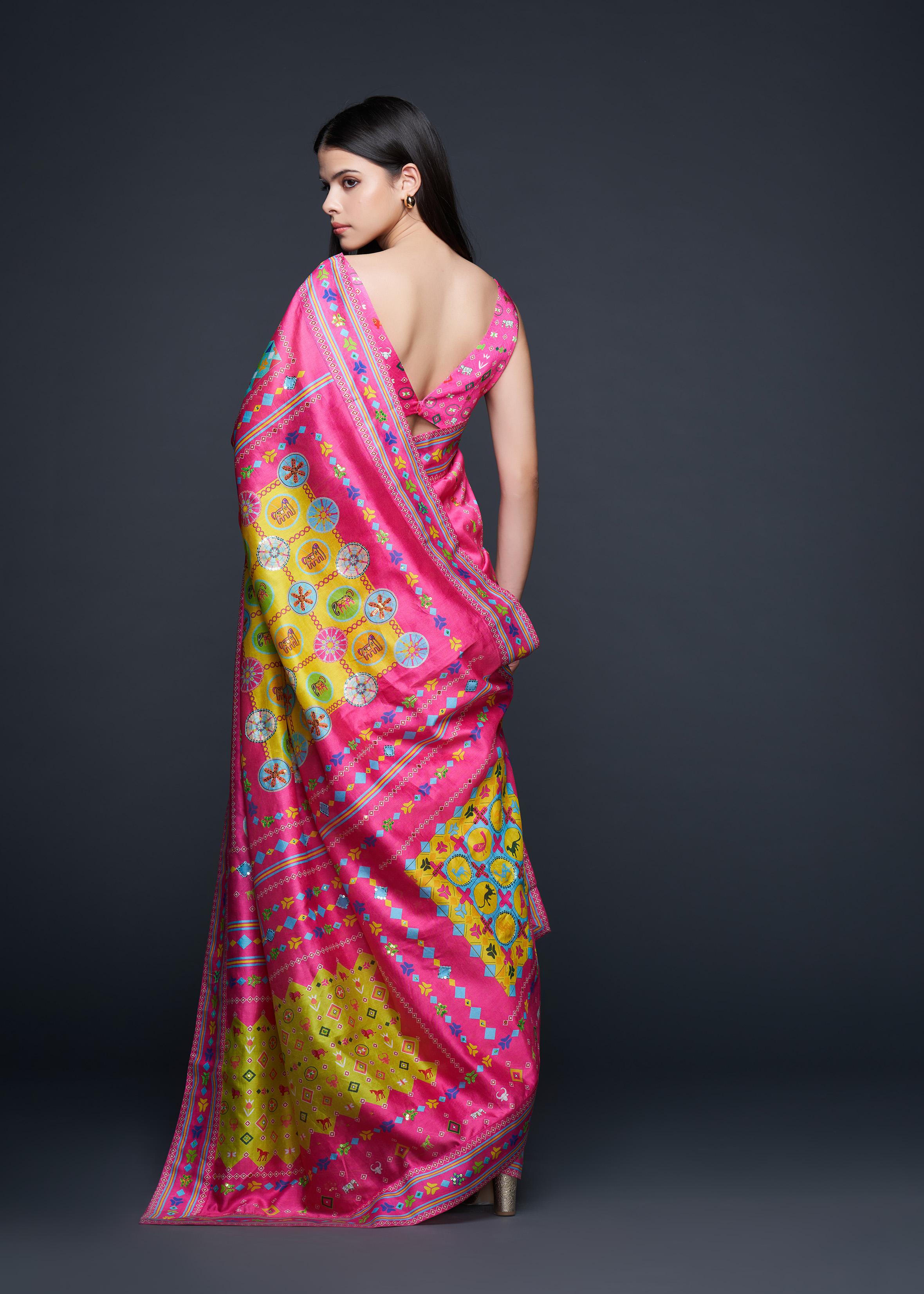 Pink Saree