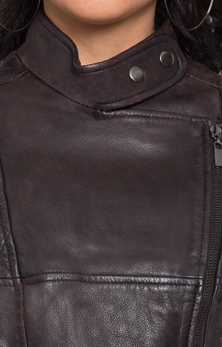 Fine Wine Biker Leather Jacket