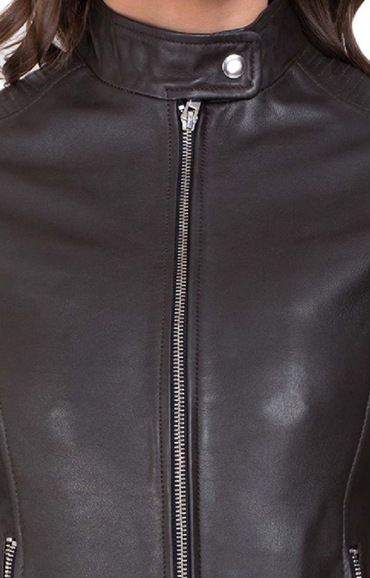 Justanned Cocoa Brown Leather Jacket