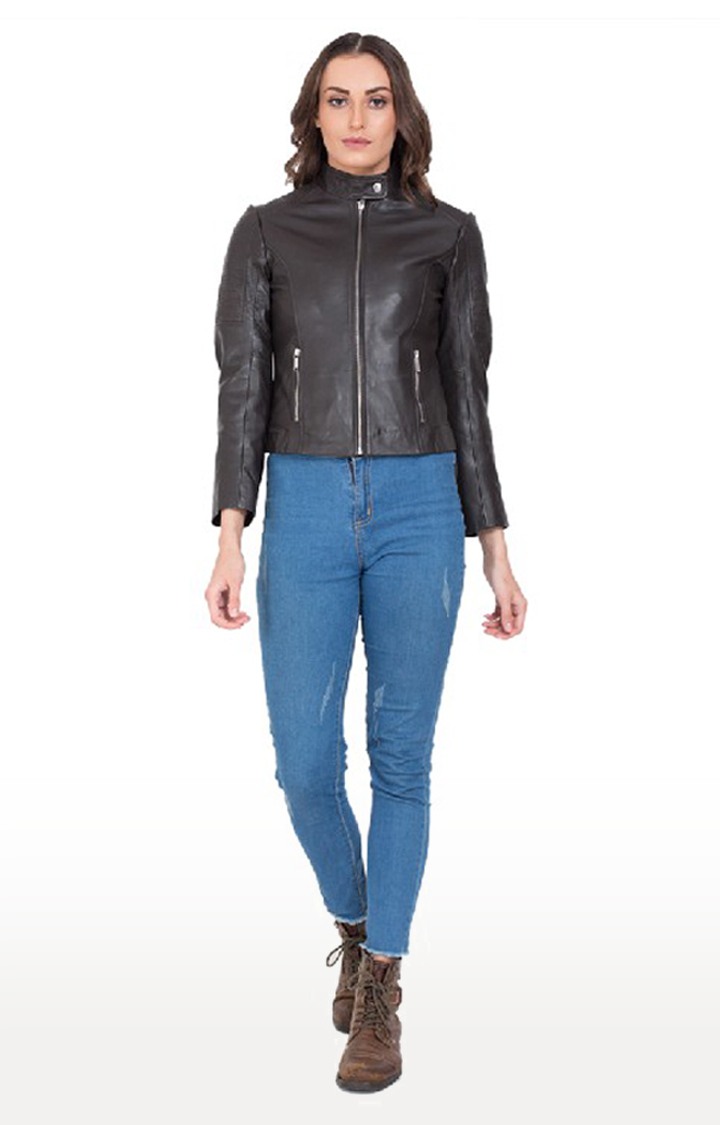 Justanned Cocoa Brown Leather Jacket