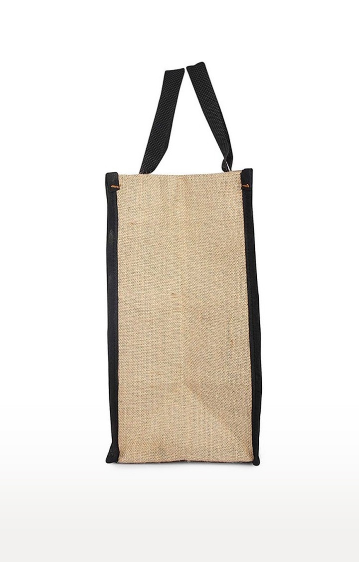 DOUBLE R BAGS | Double R Bags Jute Shopping/Grocery/Lunch Bag For Men And Women (Black) Pack Of 1 2