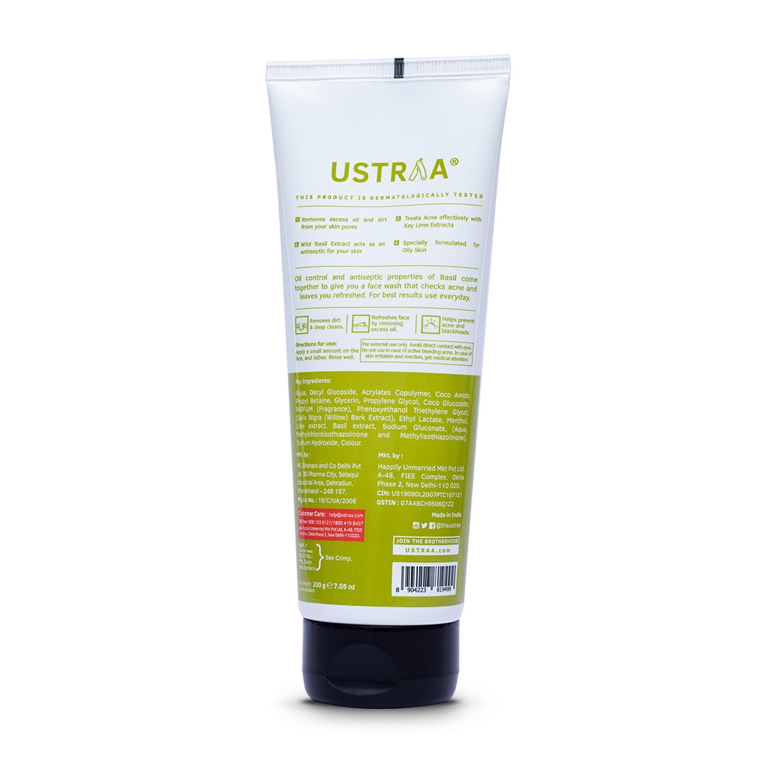 Ustraa | Ustraa Face Wash - Oily Skin (Checks Acne & Oil Control) - 200g Set Of 2 6
