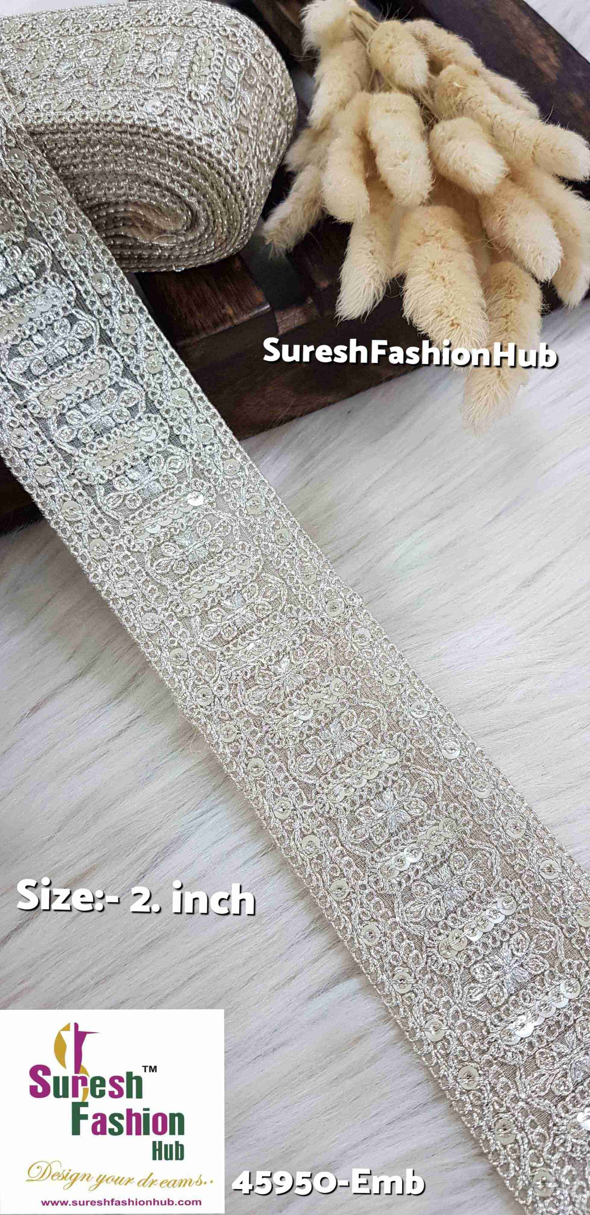 Glittering Water Border Lace