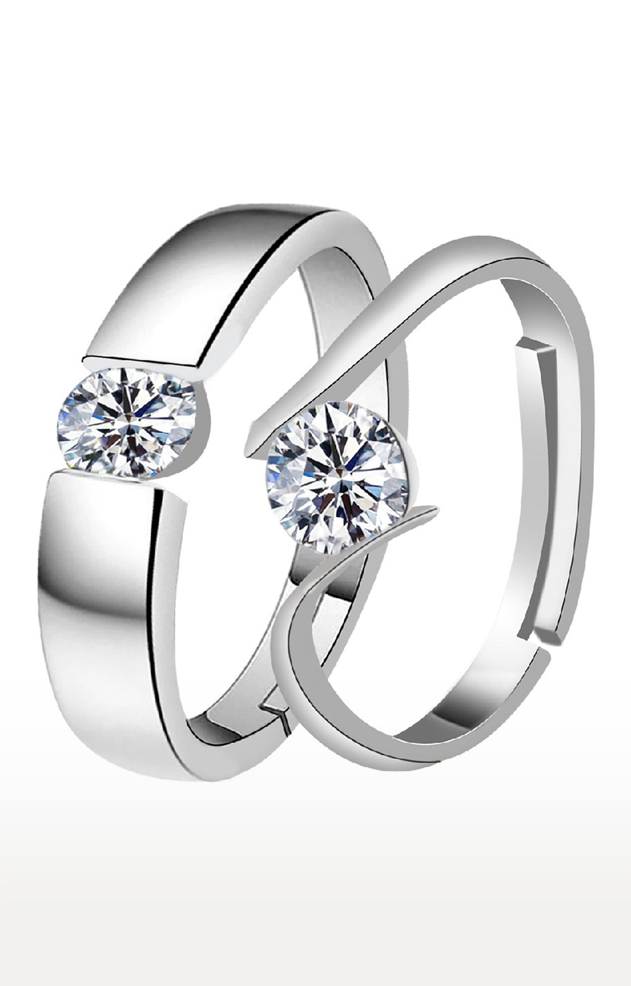 Solitaire couple best sale rings