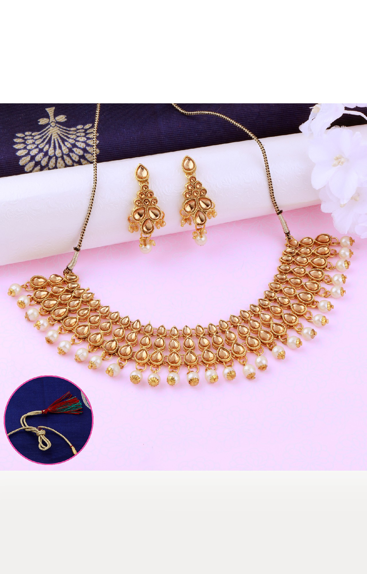 Choker Necklace Set for women & girls, Party wear multi stone