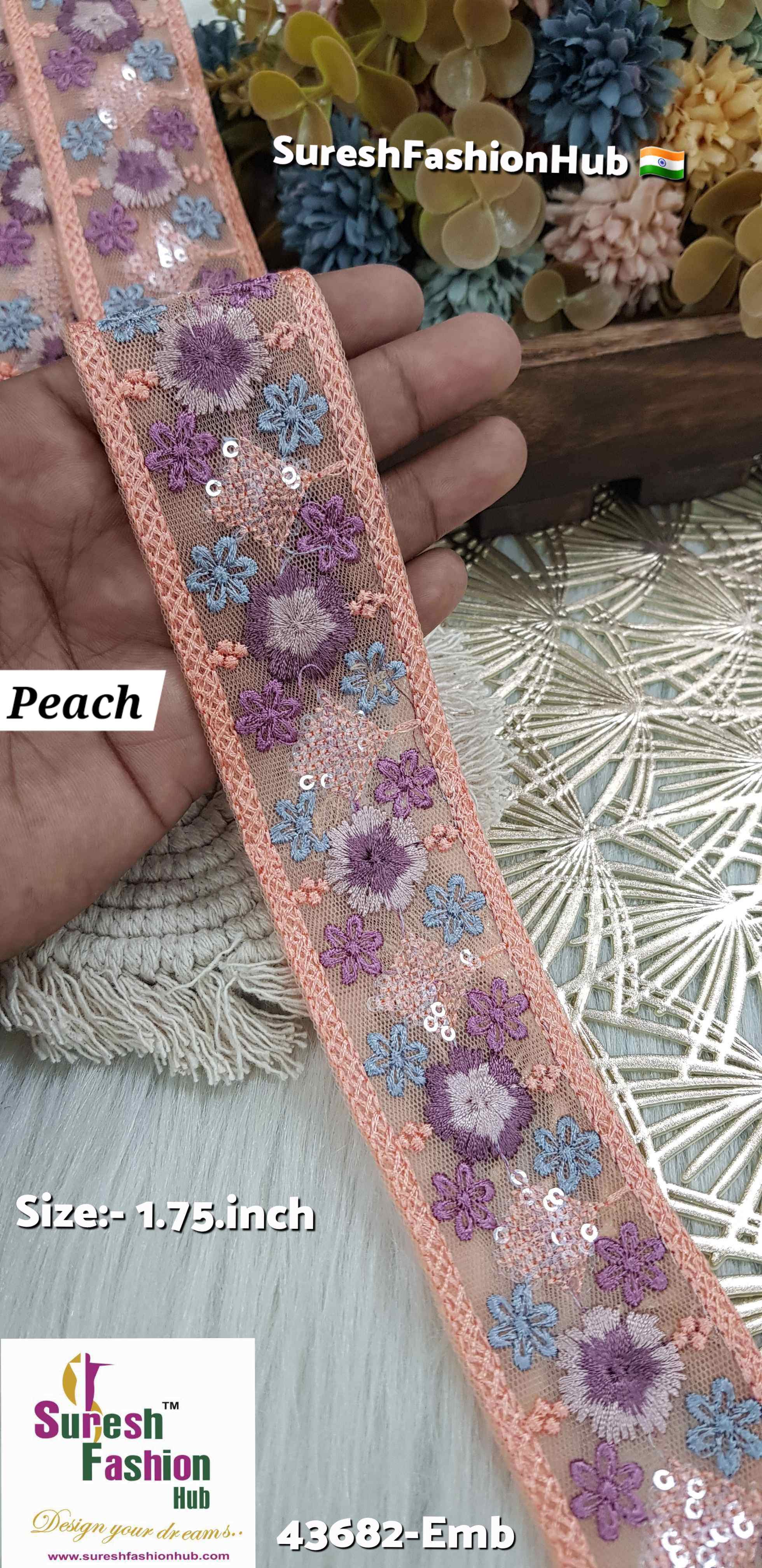Peach Color Bloom Borders