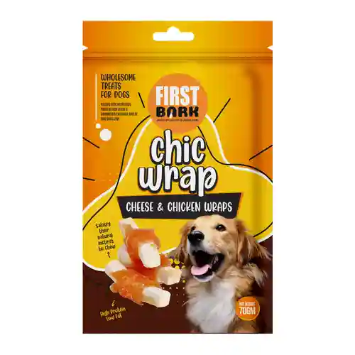 First Bark Cheese & Chicken Wrap Dog Treats, 70g