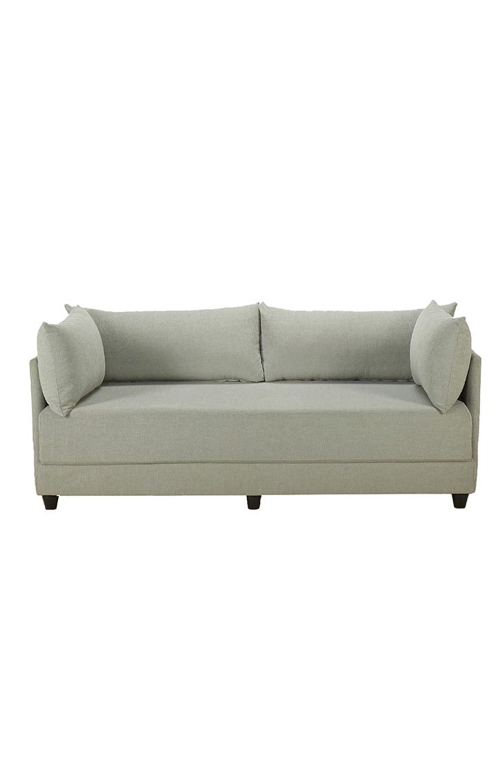 neudot Show Fabric Pull-Out Sofa Cum Bed for Living Room | 3 Seater Sofa Bed for Drawing Room & Bedroom|Diwan| Misty GreyColour