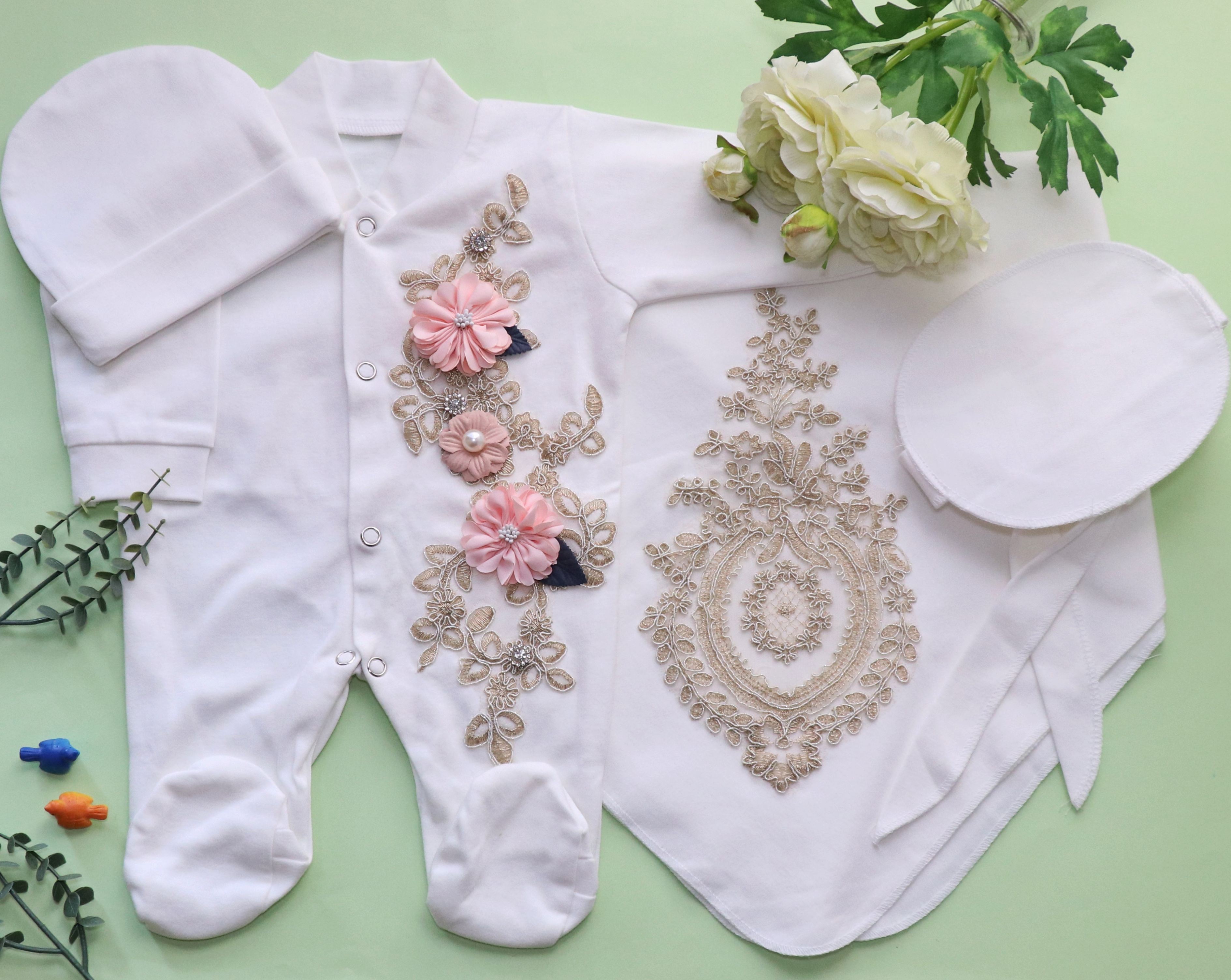Floriate Natural Romper Set