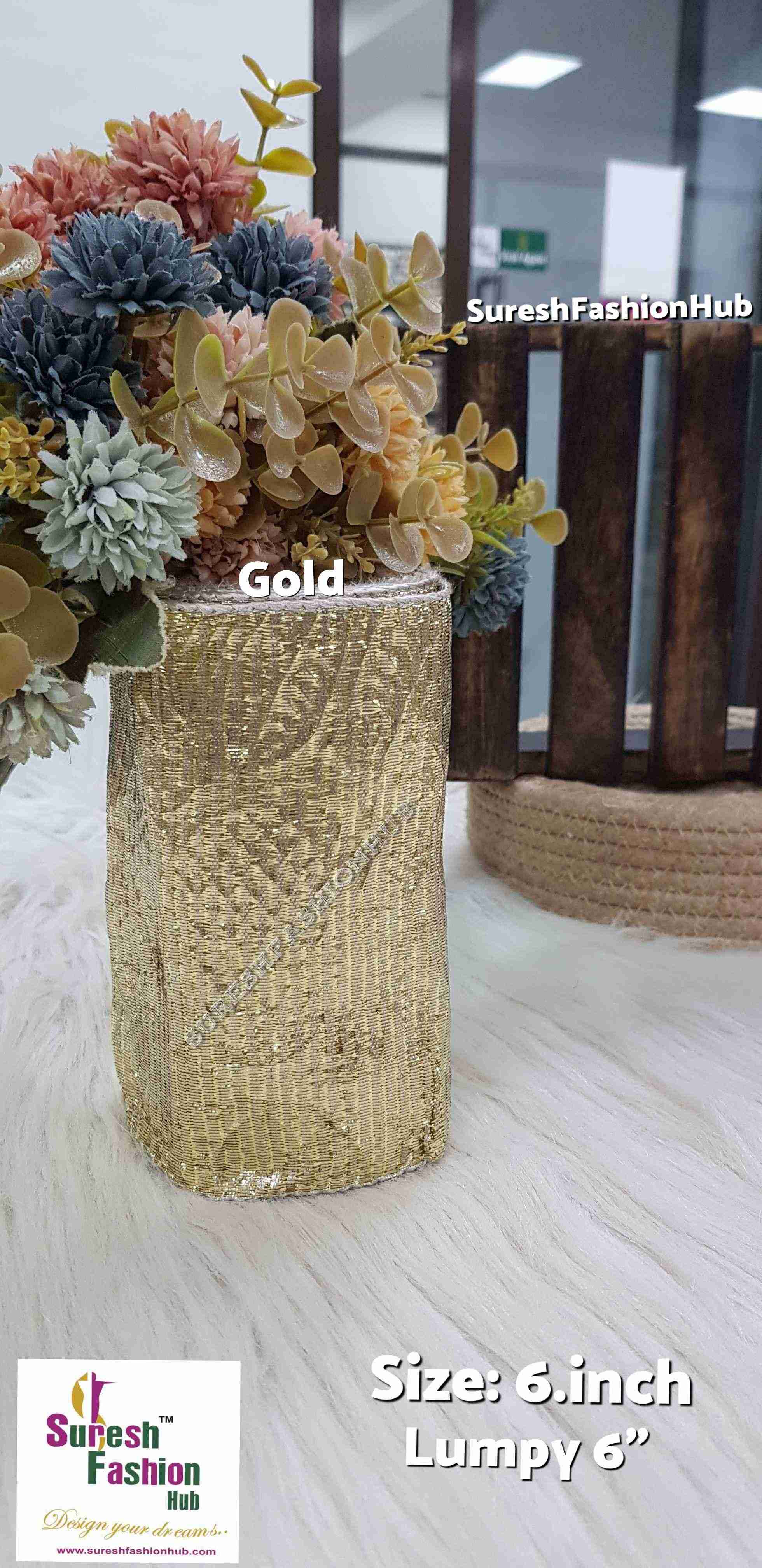 Golden Lumpi Gota Border 6'' inch