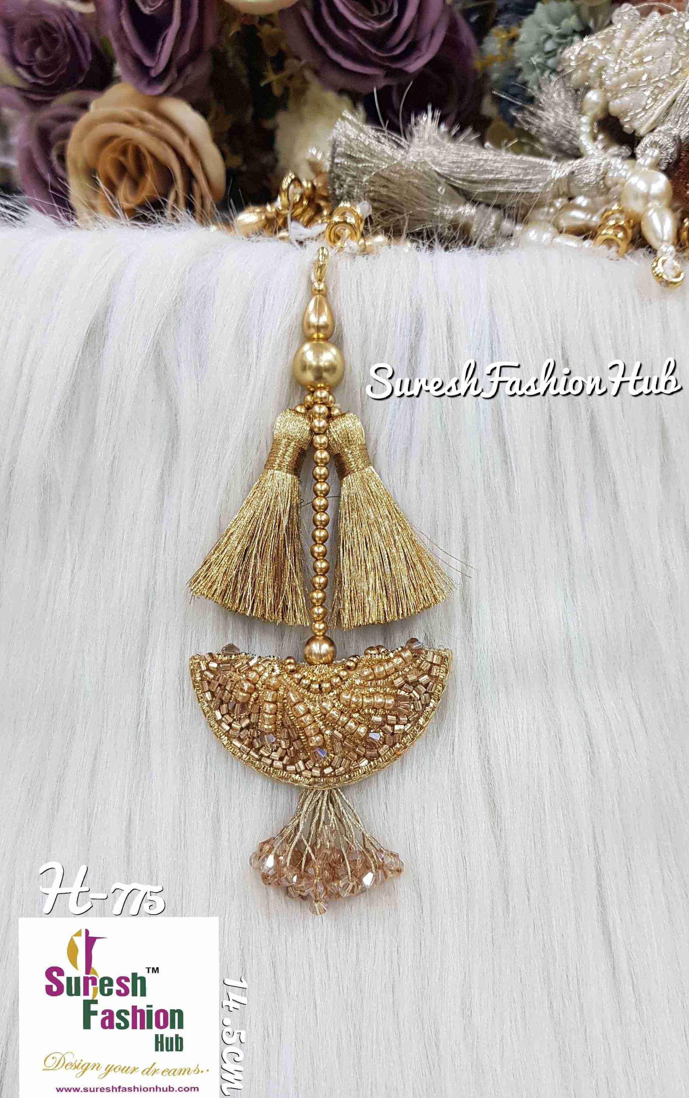 Lustrous Antique Gold Bead Tassels