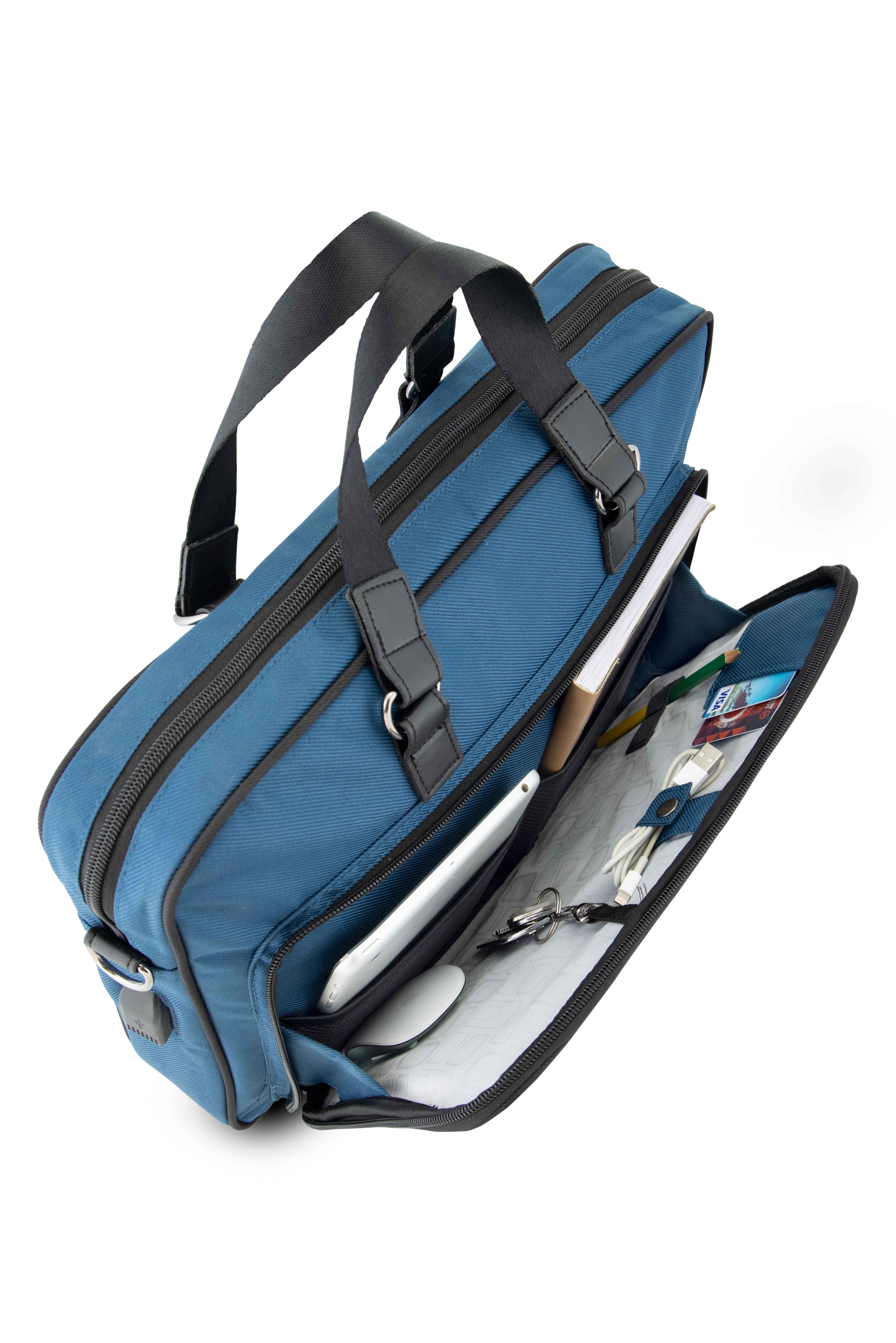 Assembly | Premium Office Laptop Bag with USB Charging | Blue 3