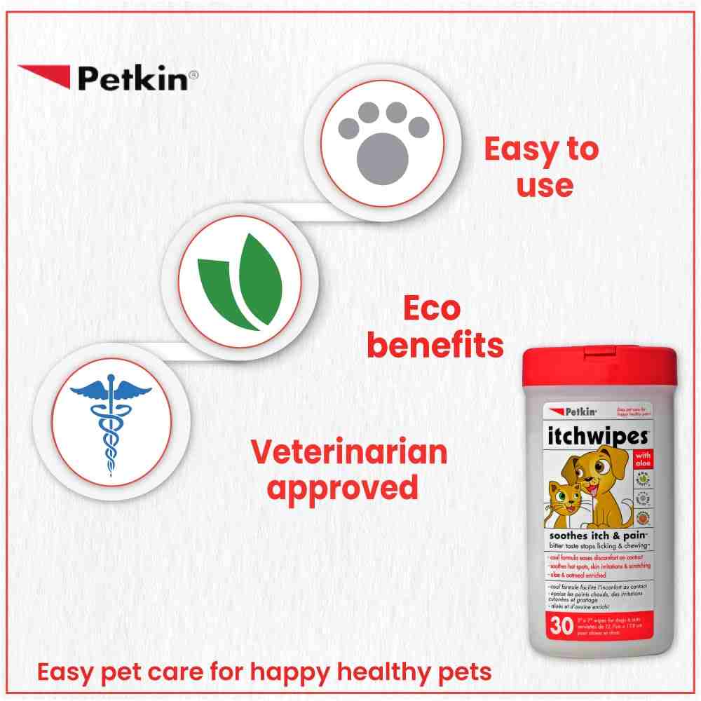 Petkin Itch Pet Wipes