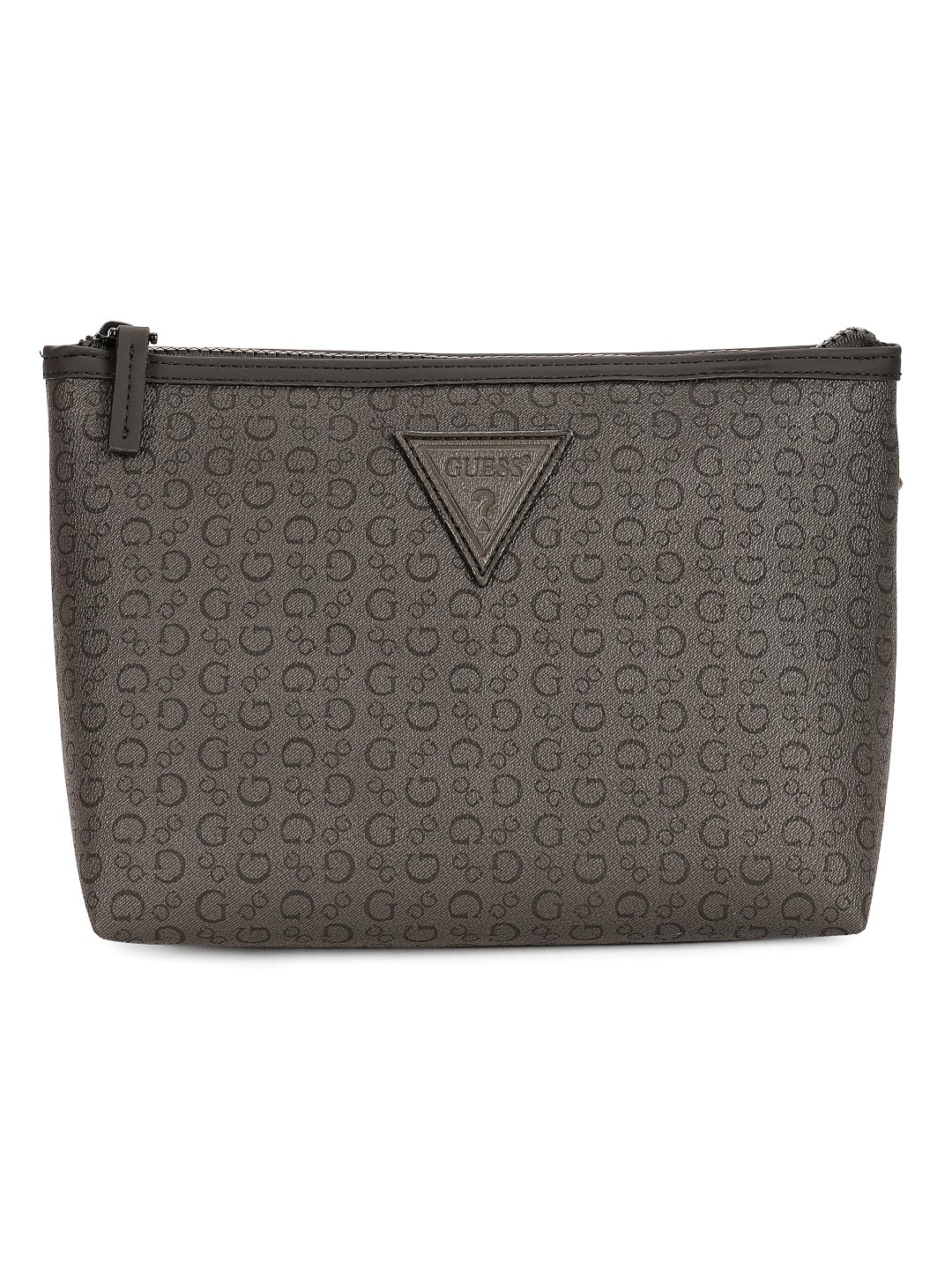 Guess Grey PVC Printed MEN Pouch